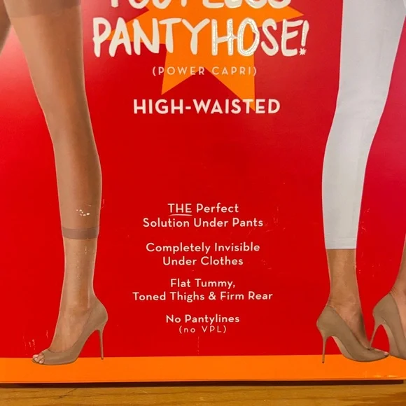 SPANX High-Waisted Footless Pantyhose in color black size C - Picture 4 of 5